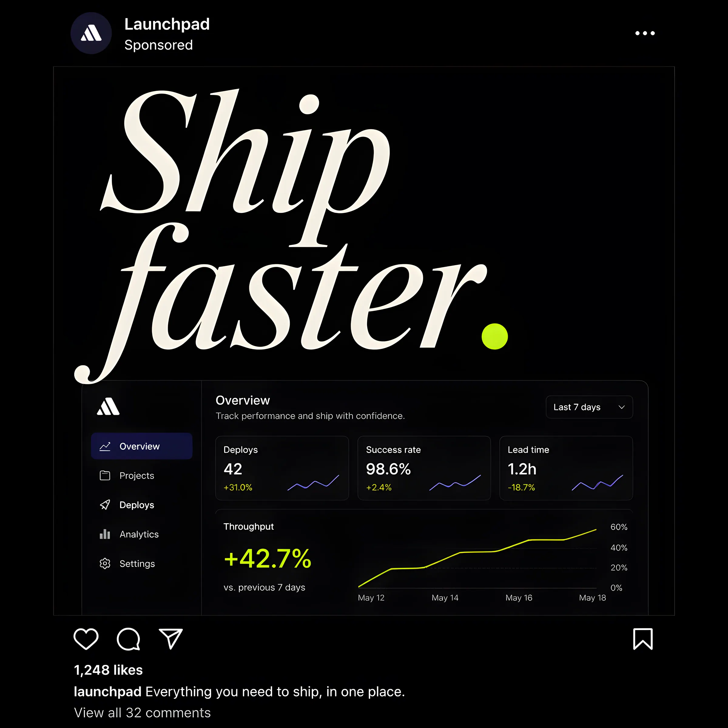 Instagram · Product-launch post