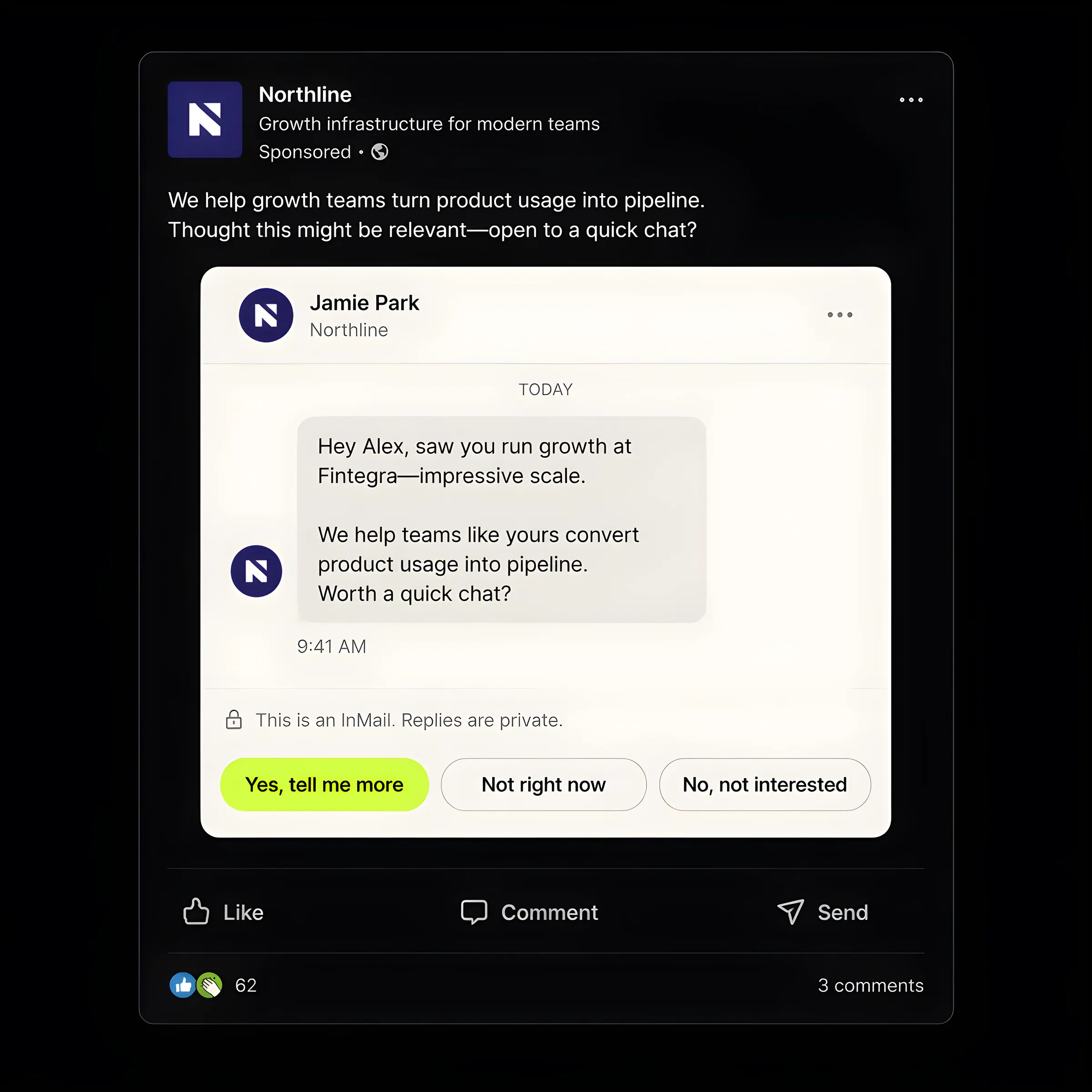 LinkedIn · Conversation InMail