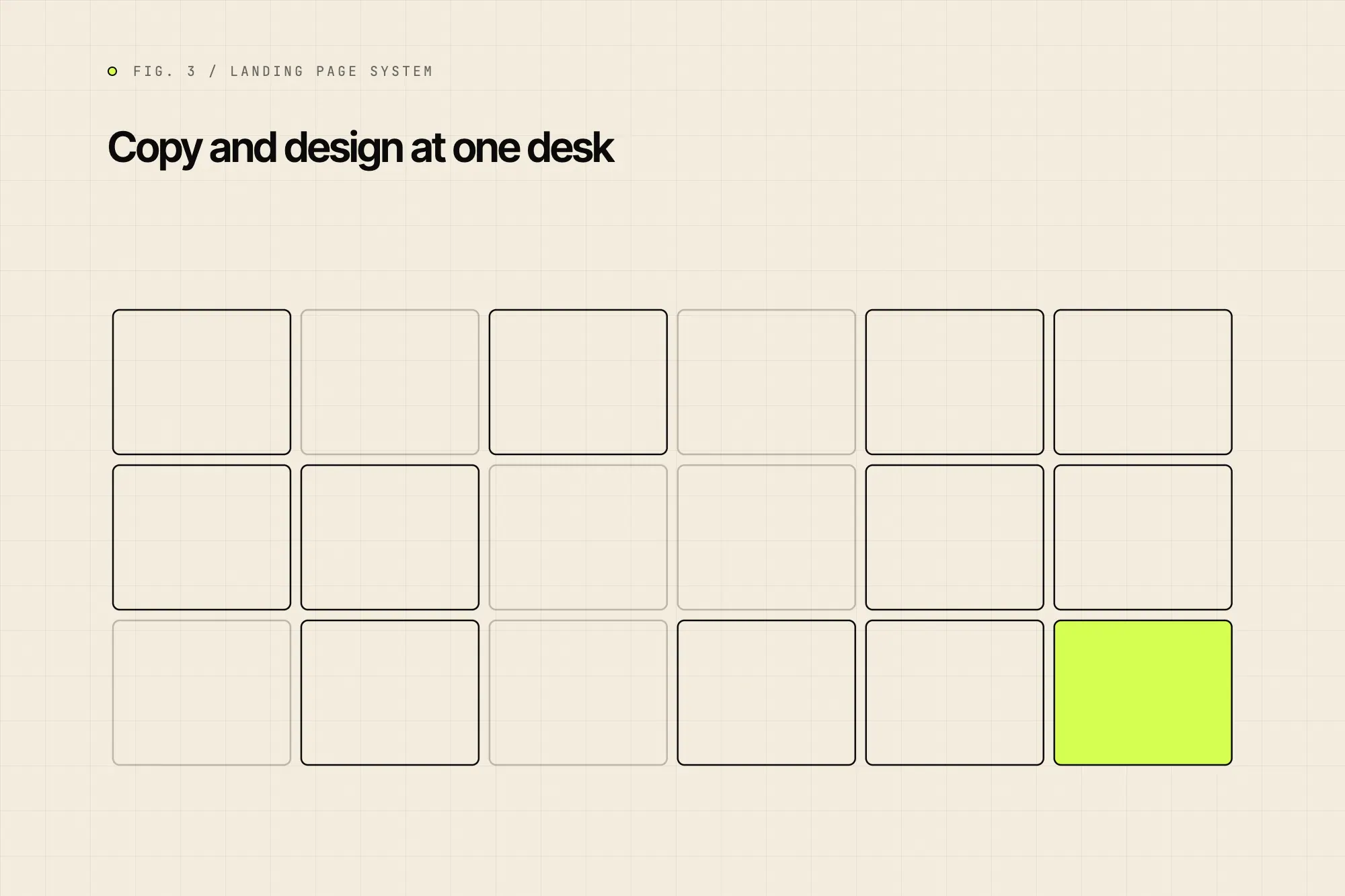 Copy and design at one desk