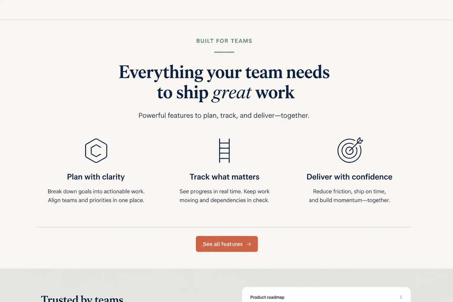 SaaS features, Everything your team needs.
