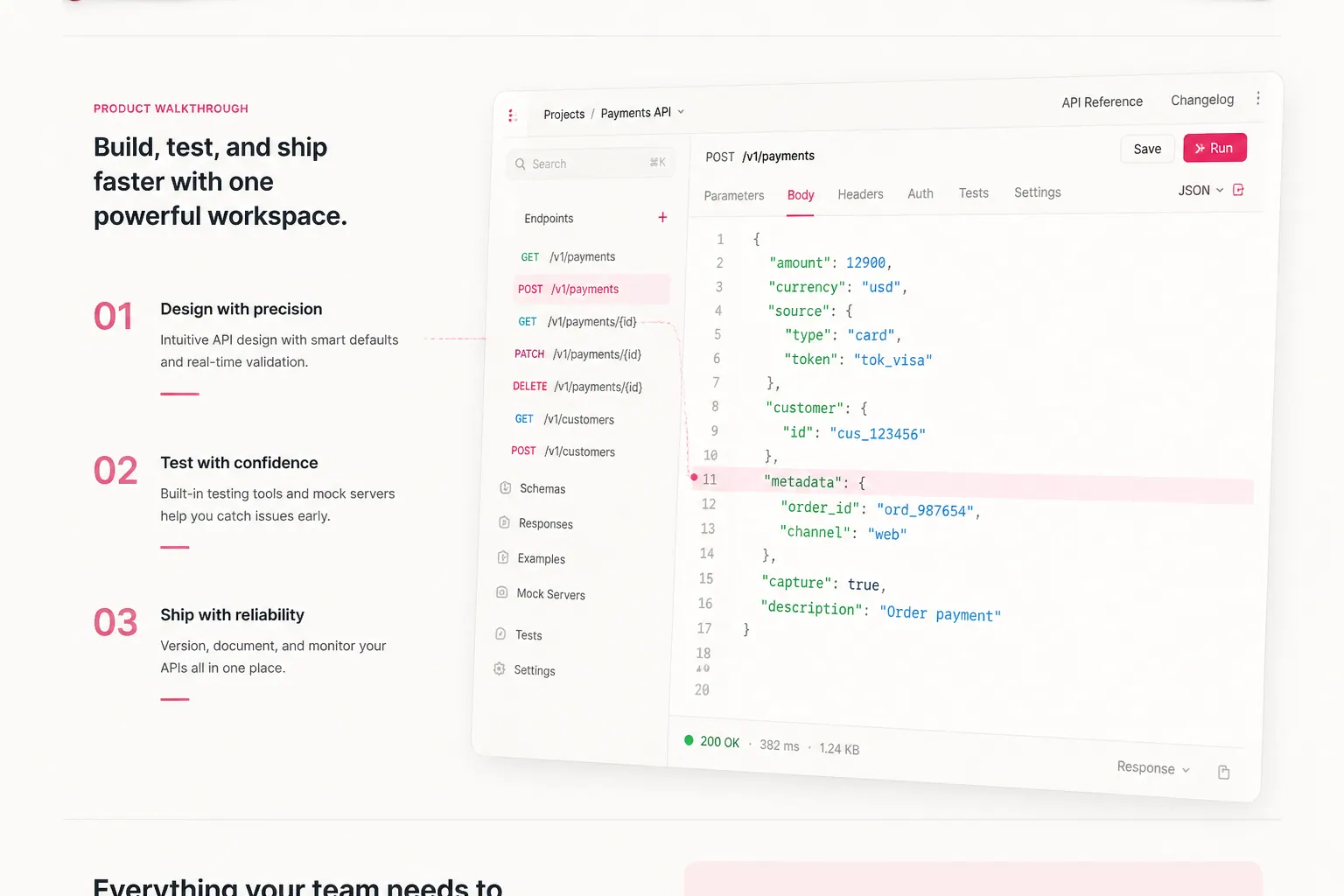 DevTools product, Sticky annotations + product pane.