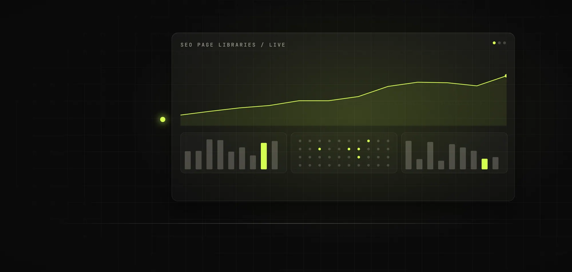 A build desk with the keyword map, the approved page, and the current phase on screen.