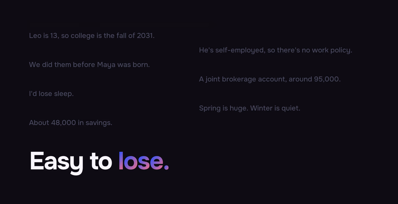 Storyboard for Easy to lose