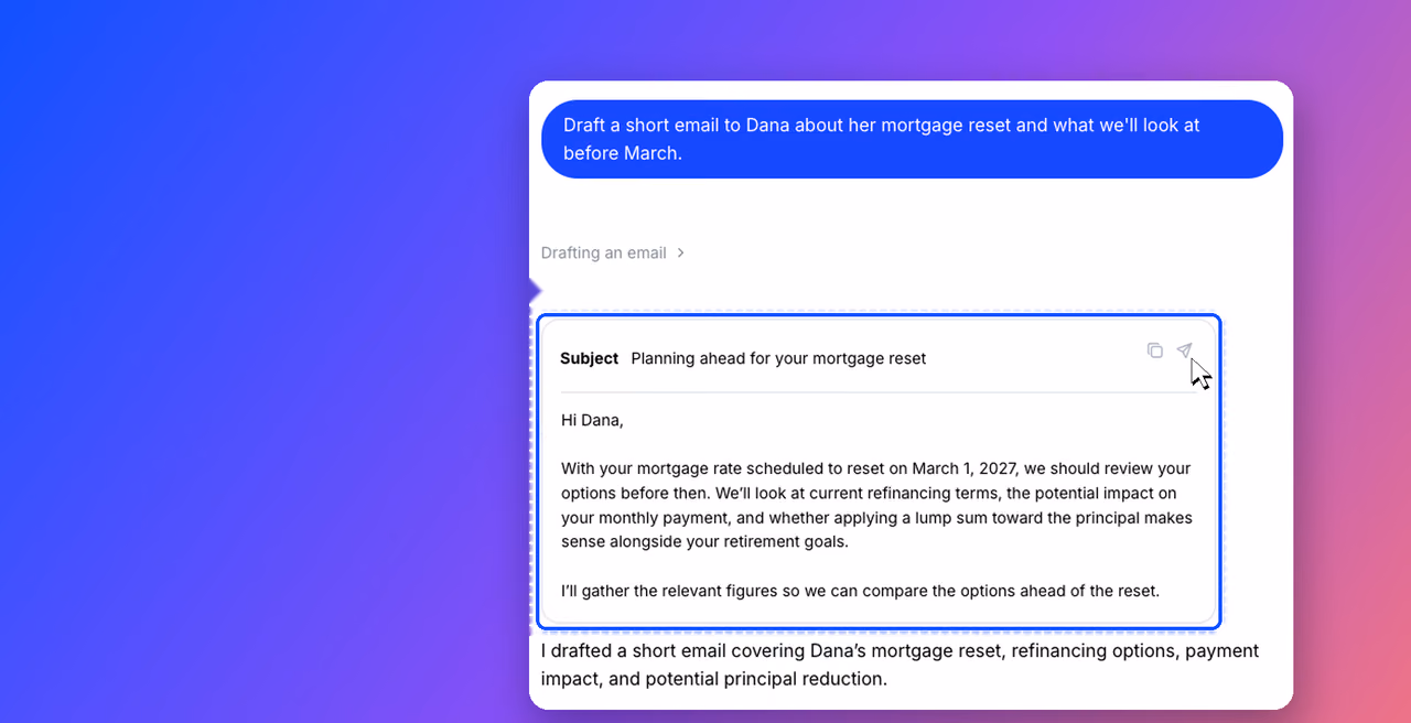 Storyboard for The email